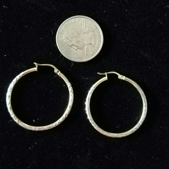 Sterling silver 18k earrings - Picture 2 of 3
